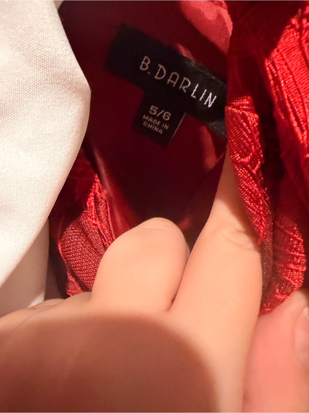 B Darlin Red Floral Jacquard Sweetheart Mini Dress size S - Picture 4 of 4